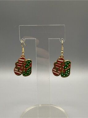 Christmas in July Earrings - Handmade #E0547C